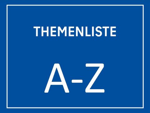 Grafik mit der Aufschrift "Themenliste A-Z"