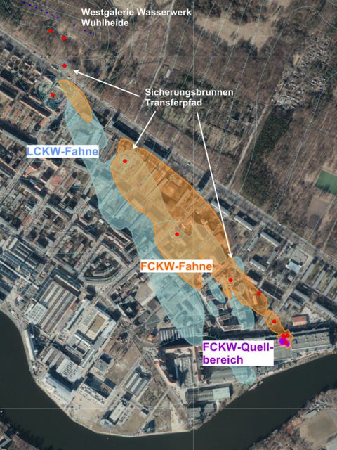 Bildvergrößerung: Wasserwerk Wuhlheide, Transferpfade LCKW und FCKW