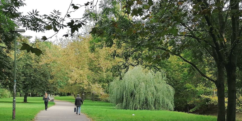 Pankepromenade im Pankepark vor der Neugestaltung