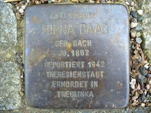 Stolperstein für Minna Baad