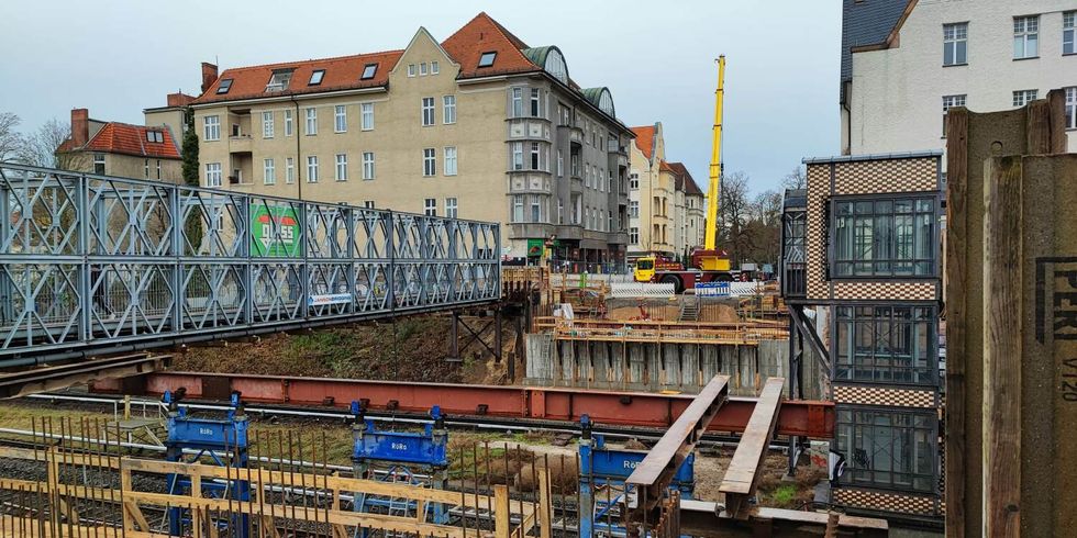 Moltkebrücke, Baustelle, März 2023