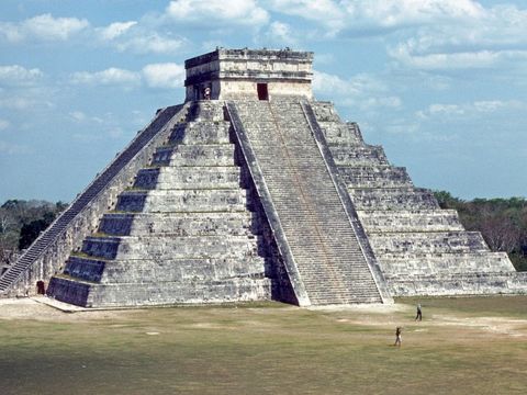 Ein Tempel der Maya