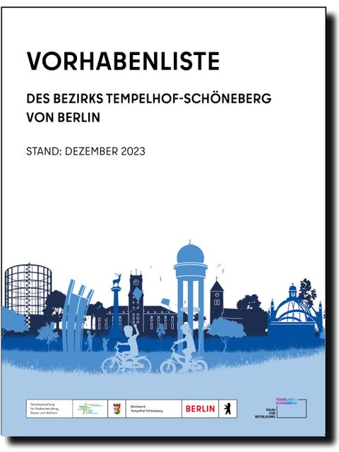 Bildvergrößerung: Deckblatt der Vorhabenliste des Bezirks Tempelhof-Schöneberg
