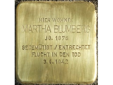 Bildvergrößerung: Stolperstein Martha Blumberg