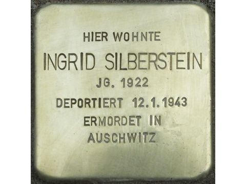 Bildvergrößerung: Stolperstein Ingrid Silberstein