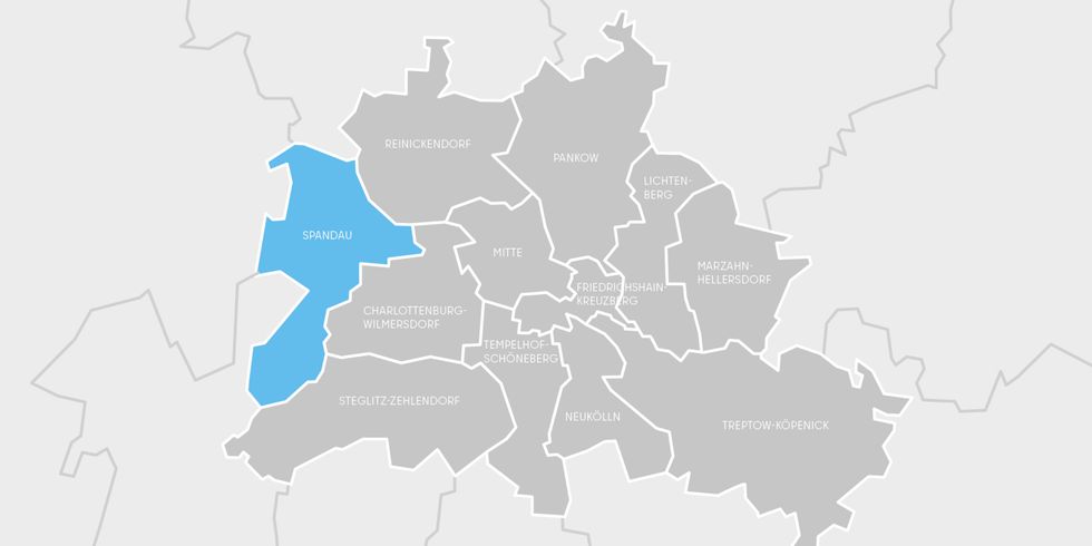 Berlin Karte Bezirk Spandau
