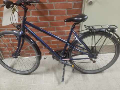 Blaues Damenfahrrad