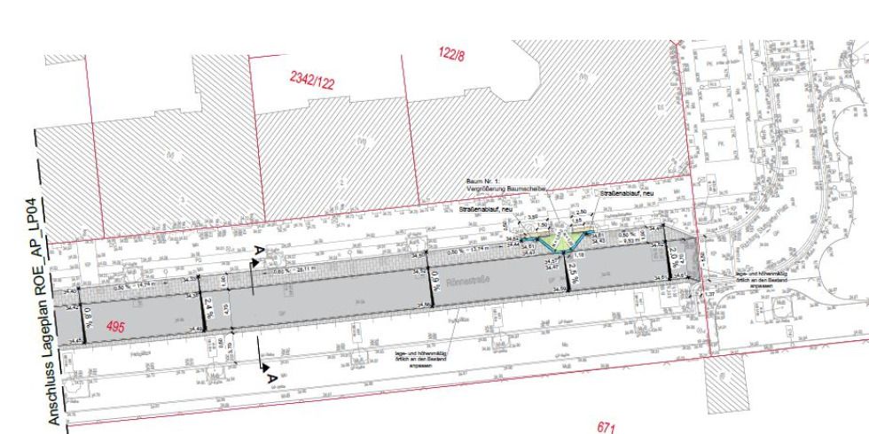 Übersciht der Baustelle Rönnestraße