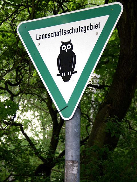 Schild: Landschaftschutzgebiet