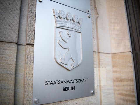 Schild der «Staatsanwaltschaft Berlin»