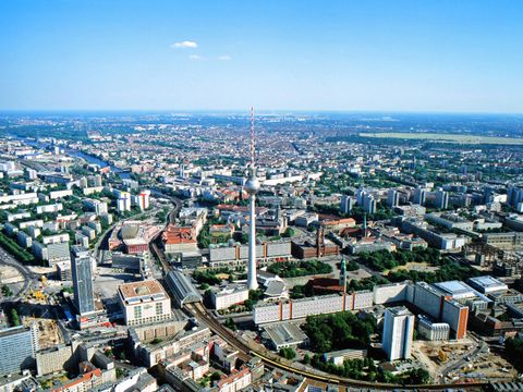 Luftbild, Berlin, Innenstadt, Fernsehturm