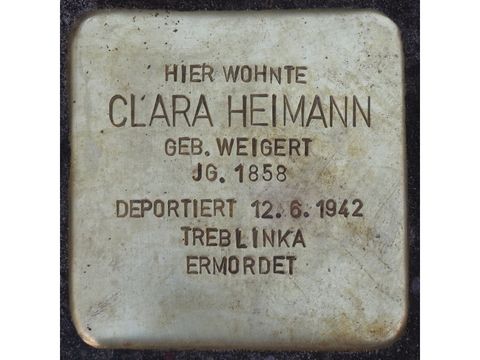 Bildvergrößerung: Stolperstein Clara Heimann