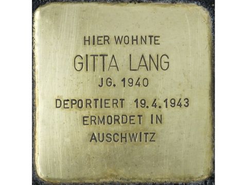 Bildvergrößerung: Stolperstein Gitta Lang