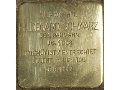 Bildvergrößerung: Stolperstein Hildegard Schwarz