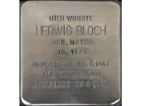 Bildvergrößerung: Stolperstein Hedwig Bloch