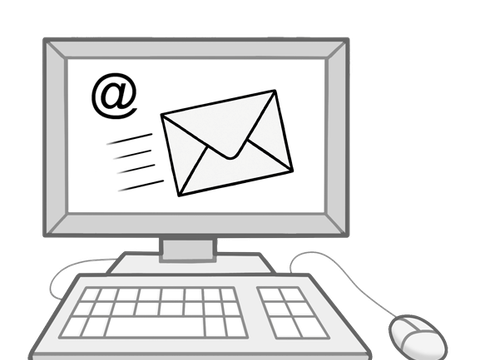 Illustration: Computer und E-Mail