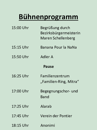 Bühnenprogramm Interkulturelles Fest 2023