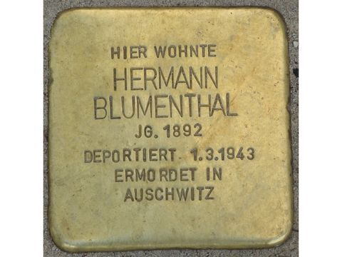 Stolperstein Hermann Blumenthal Dahlmannstraße 4