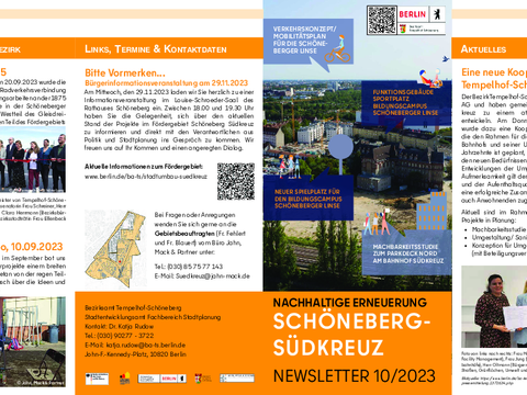 Newsletter Nachhaltige Erneuerung Schöneberg Südkreuz Nr. 2 10/2023