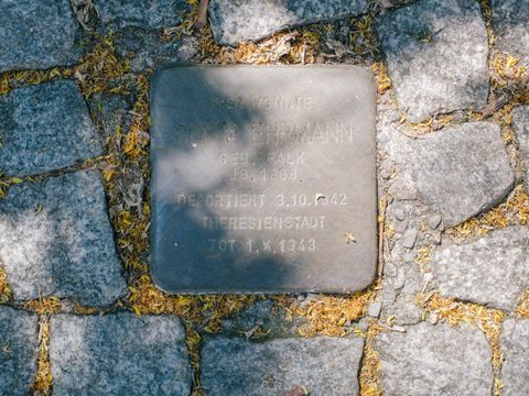 Bildvergrößerung: Stolperstein für Clara Klara Karoline Ehrmann, geb. Falk