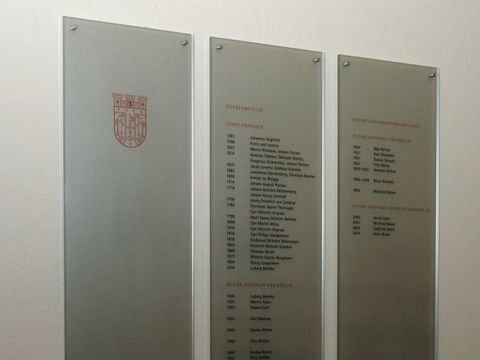 Bildvergrößerung: Gedenktafel - Bürgermeister und Bezirksverordnetenvorsteher