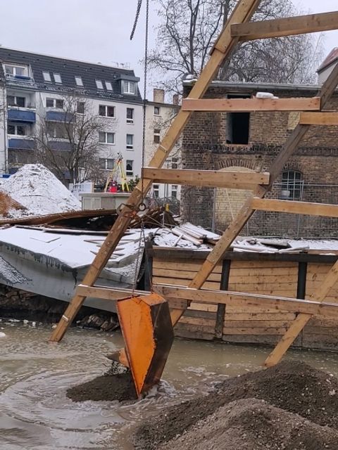 Bildvergrößerung: Verfüllung der Baugrube in der Pohlestraße