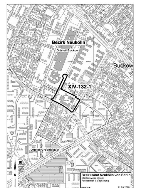 Bebauungsplan XIV-132-1 Übersichtsplan