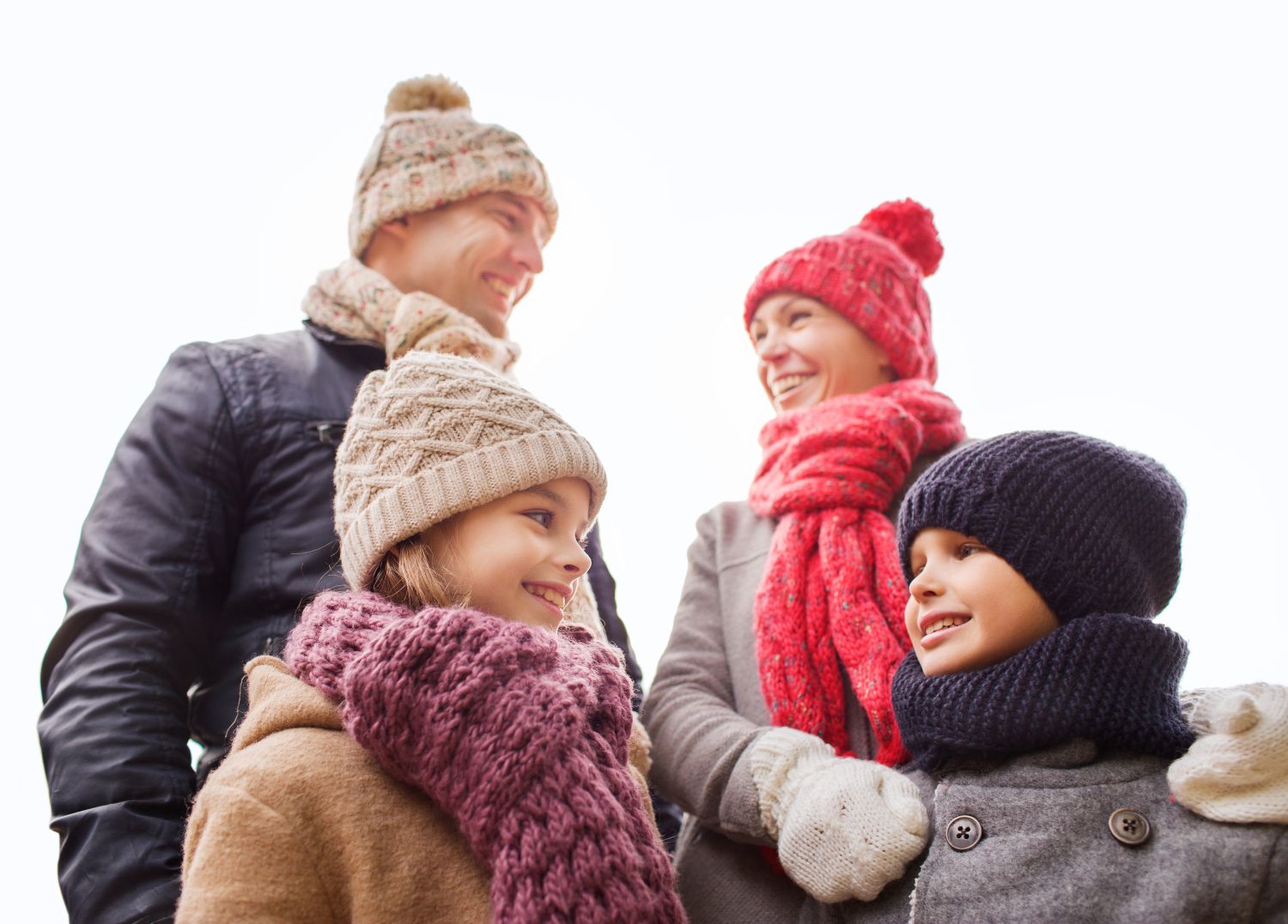 Familie im Winter