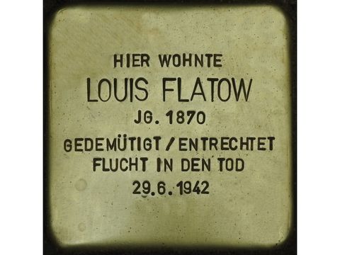 Bildvergrößerung: Stolperstein Louis Flatow