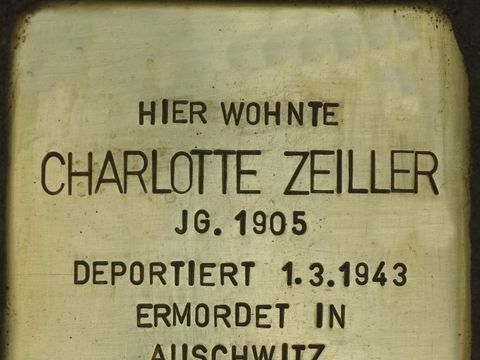 Bildvergrößerung: Stolperstein Gieselerstraße 15, Charlotte Zeiller