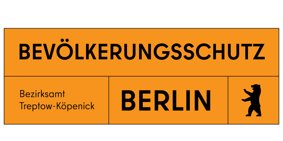 Bevölkerungsschutz Treptow-Köpenick Logo 1080 orange schwarz