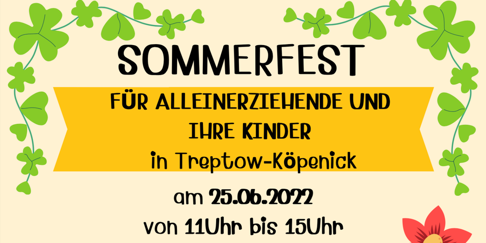 Flyer: Sommerfest für Alleinerziehende