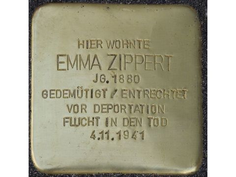 Bildvergrößerung: Stolperstein Emma Zippert