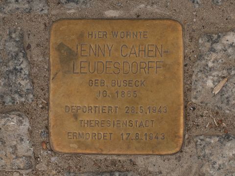 Stolperstein Jenny Cahen-Leudesdorff, 10.06.2012