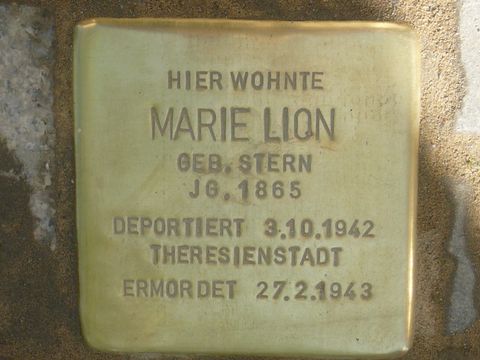 Bildvergrößerung: Stolperstein Marie Lion