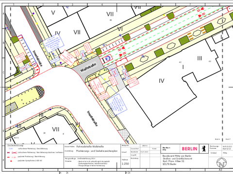 Bildvergrößerung: Verkehrszeichenplan Wallstrasse 6/10