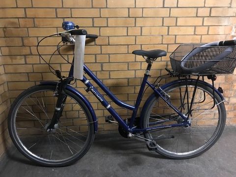 Blaues Damenfahrrad