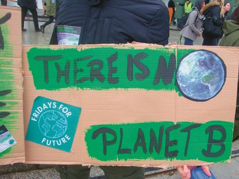Plakat there is no planet B Fridays for future