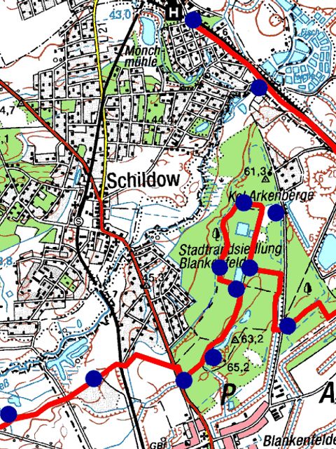 Bildvergrößerung: Wanderkarte Blankenfelde