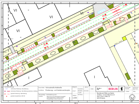 Bildvergrößerung: Verkehrszeichenplan Wallstrasse 7/10