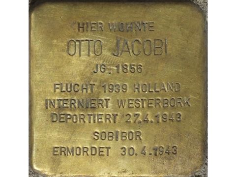 Bildvergrößerung: Stolperstein Otto Jacobi