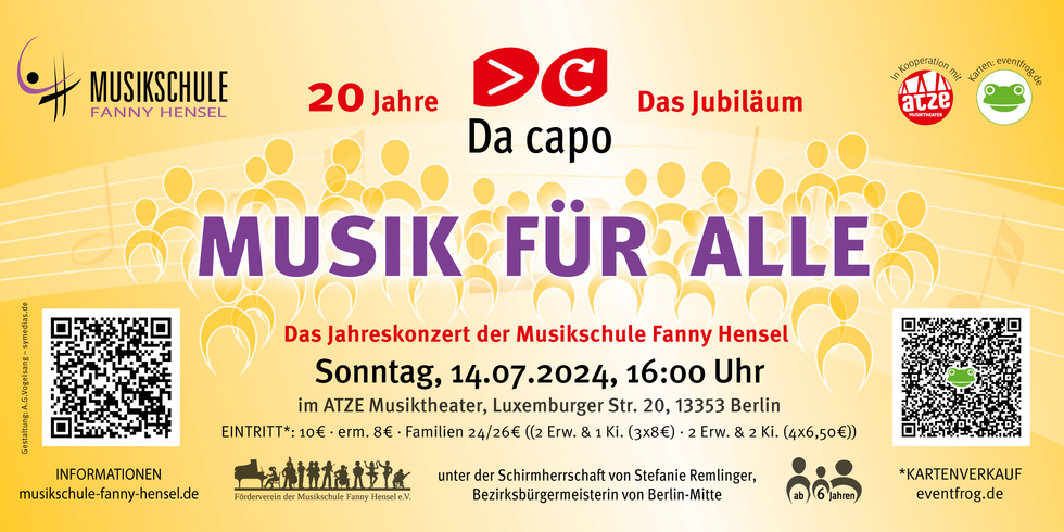 Plakat "Da capo" 2024 - das Jubiläumskonzert