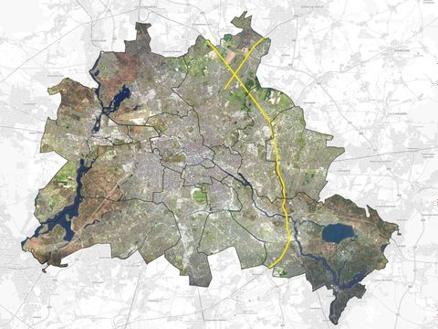 Karte östlicher Berliner Eisenbahnaußenring