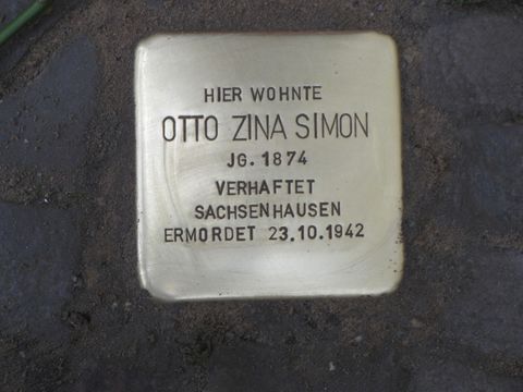 Stolperstein Otto Zina Simon, Juni 2013