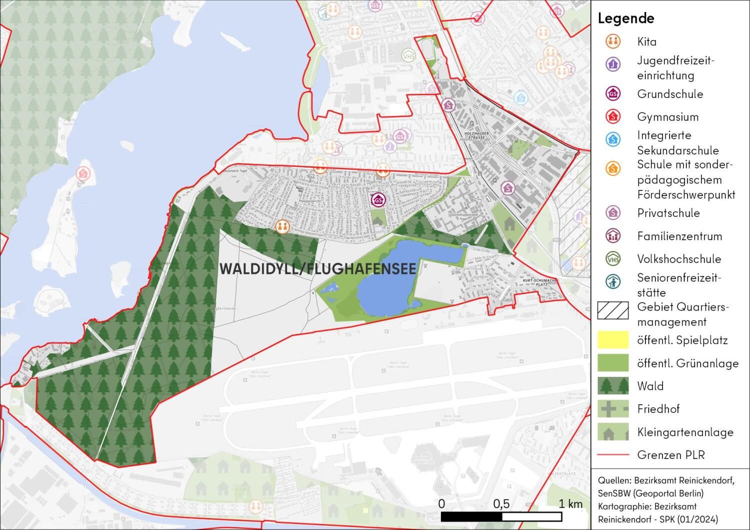 Karte PLR Waldidyll/Flughafensee