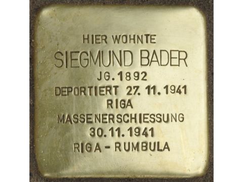 Stolperstein Siegmund Bader