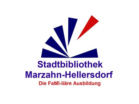 Logo der Bibliothek mit Slogan für die Ausbildung