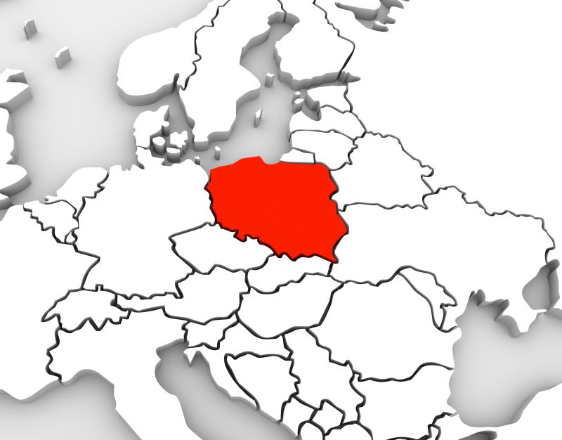 Polen Karte abstrakt 3d Europa Kontinent 
