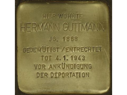 Bildvergrößerung: Stolperstein Hermann Guttmann, Schlüterstraße 54