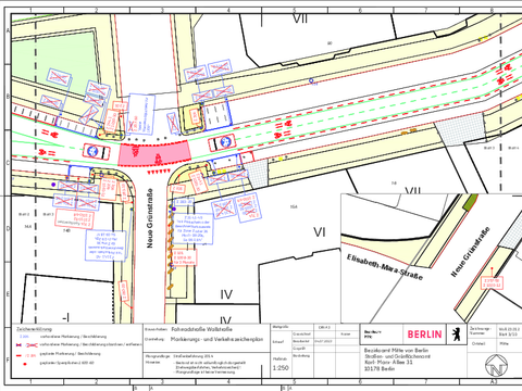 Bildvergrößerung: Verkehrszeichenplan Wallstraße 3/10